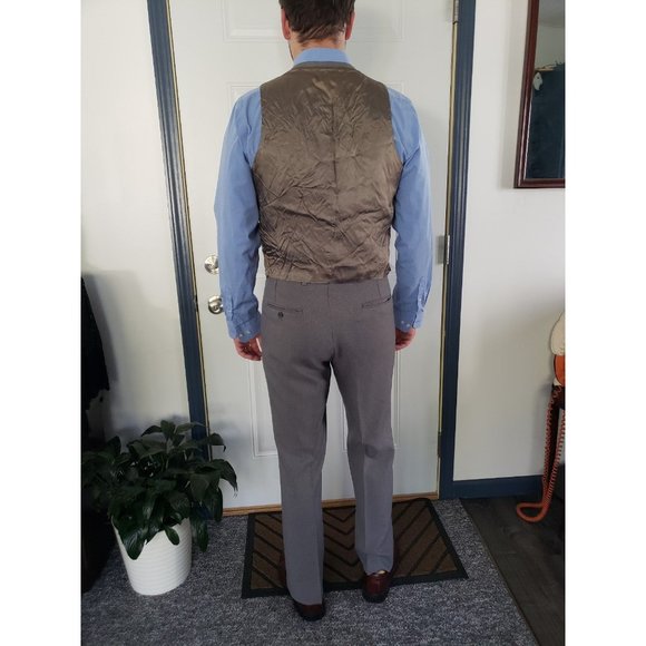 Gray Pinstripe Trousers and Vest Set - Picture 3 of 3
